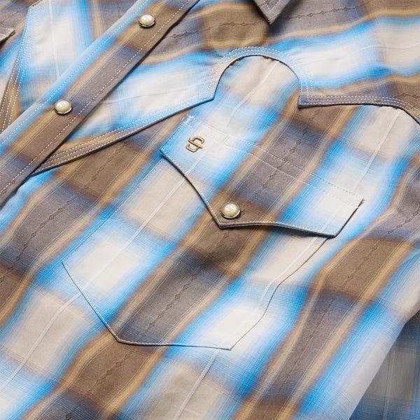 Stetson Sandalwood Ombre Plaid Western Shirt