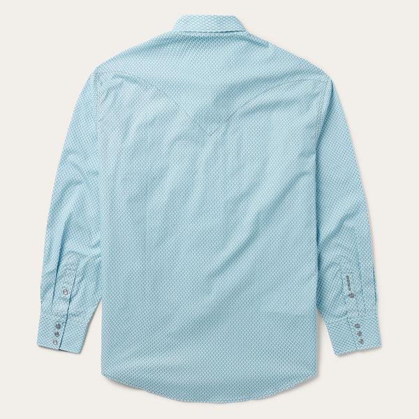 Stetson Silver Diamond Neat Print Western Shirt