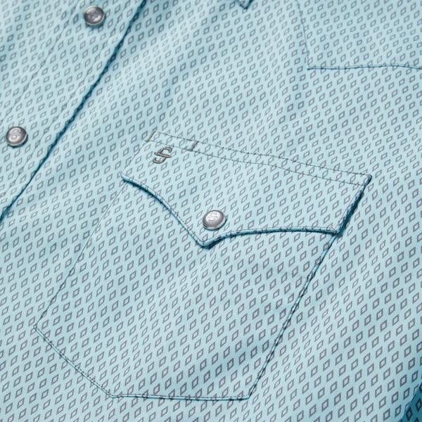 Stetson Silver Diamond Neat Print Western Shirt