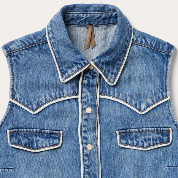 Stetson Sleeveless Denim Western Shirt