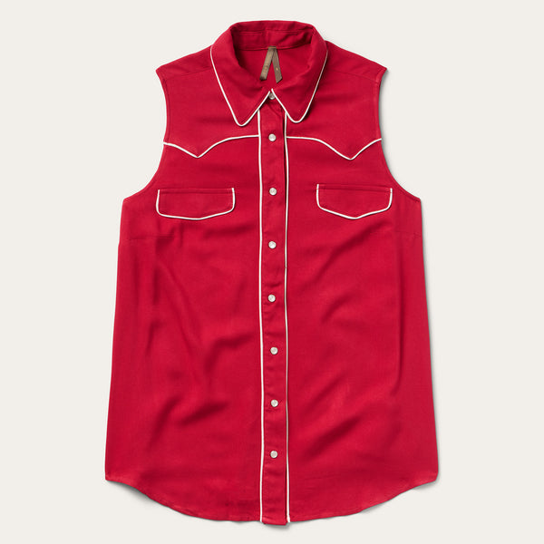 stetson Sleeveless Retro Western Shirt