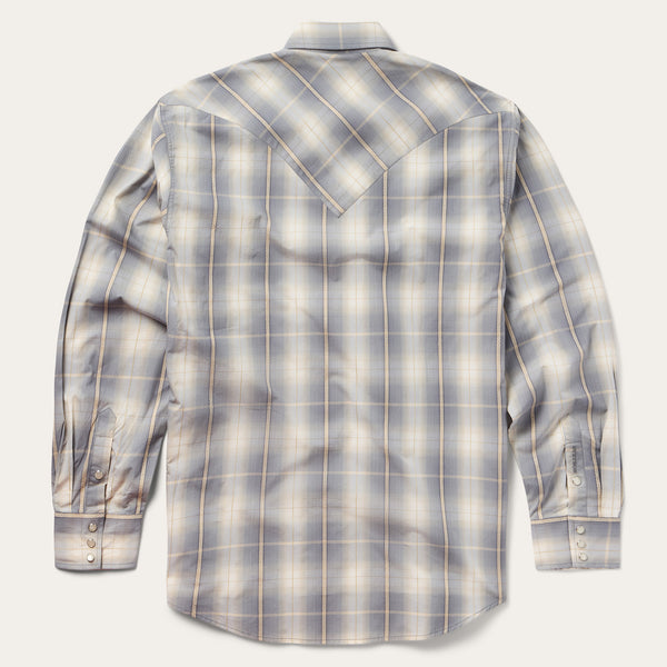 Stetson Smoke Diamonds Plaid Western Shirt
