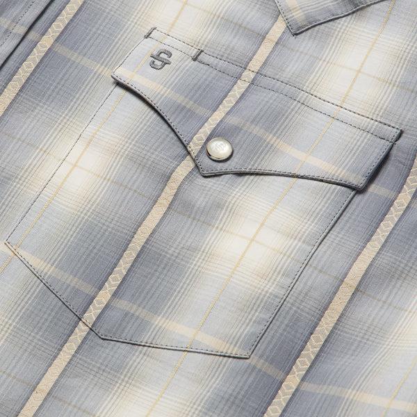 Stetson Smoke Diamonds Plaid Western Shirt