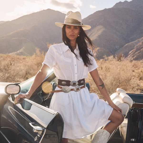 Stetson Southwestern Concho Wide Belt