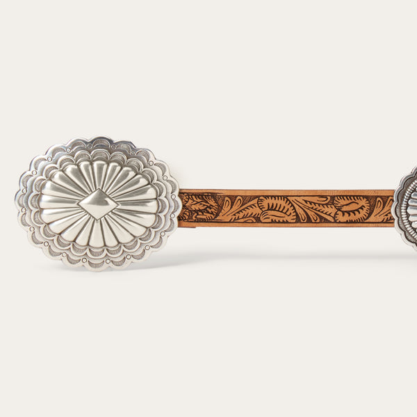 Stetson Southwestern Tooled Concho Belt
