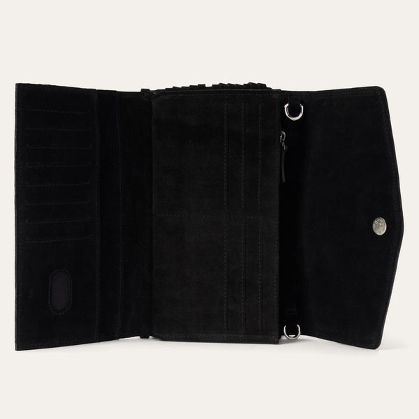 Stetson Spiral Suede Fringed Clutch