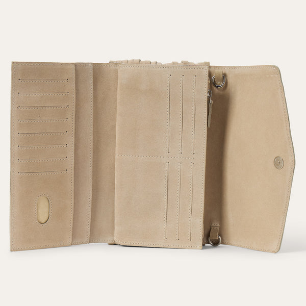 Stetson Spiral Suede Fringed Clutch