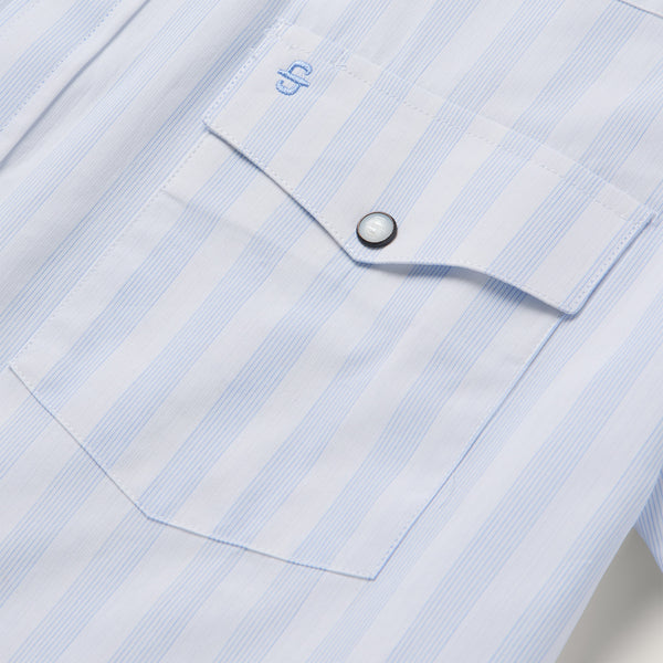 Stetson Stripe Oxford Short Sleeve Western Shirt