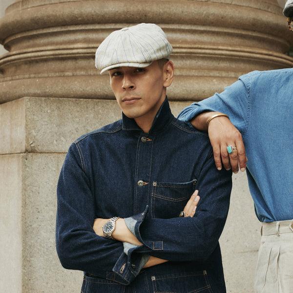 Stetson Striped Linen Hatteras