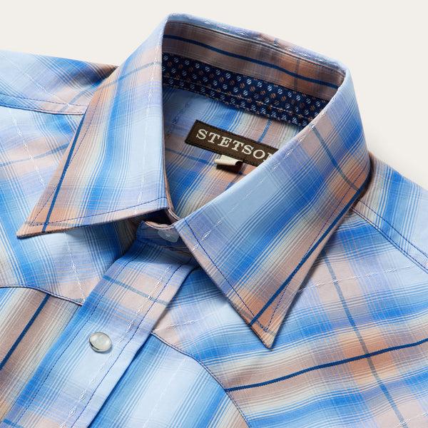 Stetson Sunrise Plaid Short-Sleeve Western Shirt