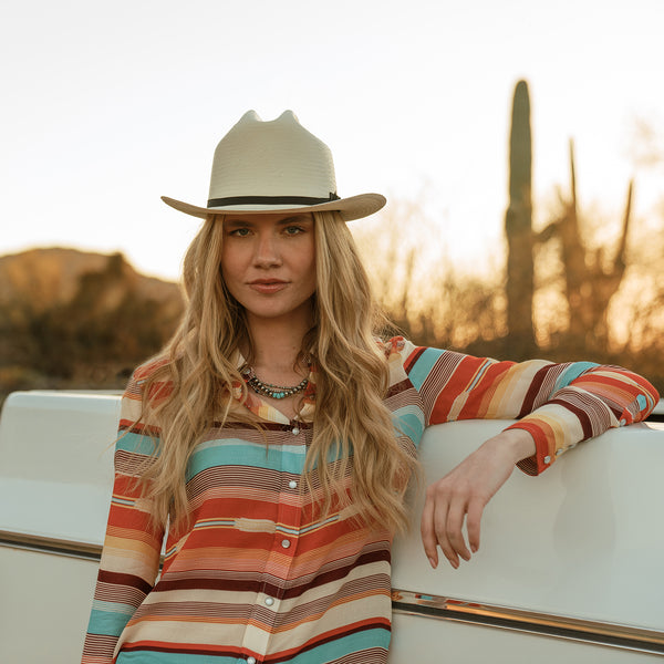 Stetson Sunset Serape Print Western Shirt