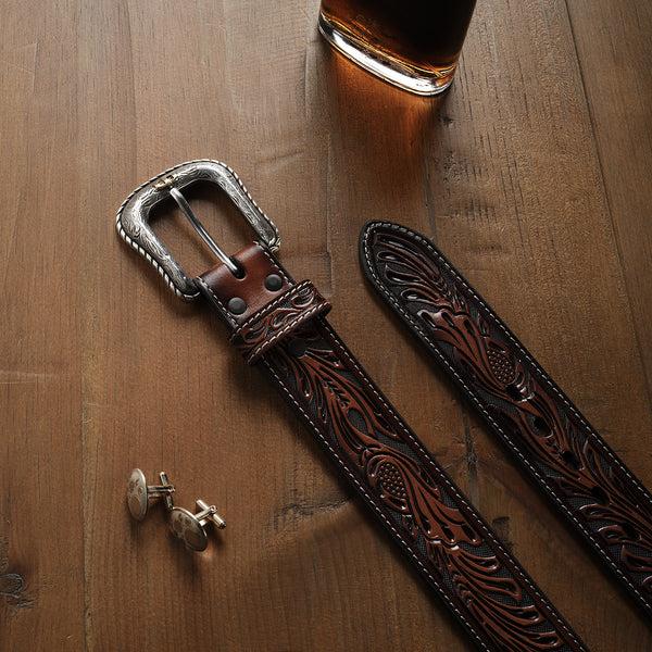 Stetson Tooled Belt