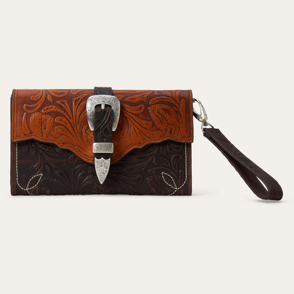 Stetson Tooled Clutch Wallet