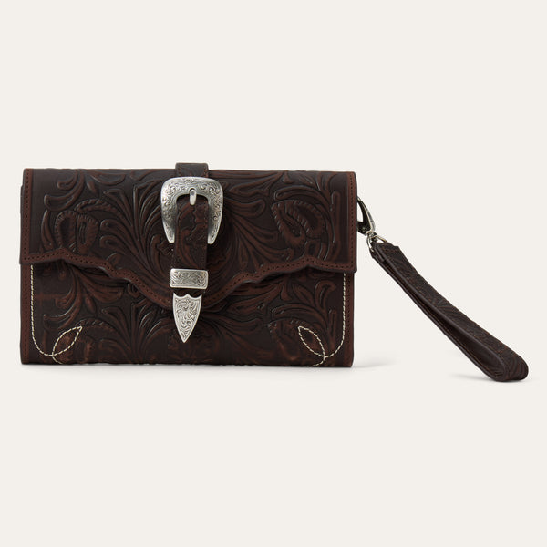 Stetson Tooled Clutch Wallet