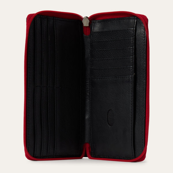 Stetson Tooled Croco Embossed Zip Wallet