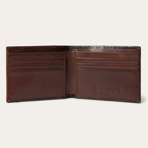 Stetson Tooled Embossed Croco Bi-Fold Wallet