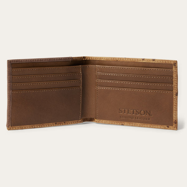 Stetson Tooled Embossed Ostrich Bi-Fold Wallet