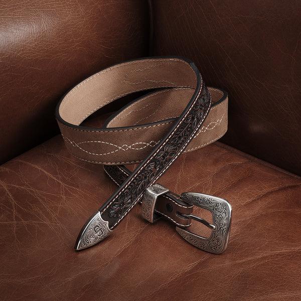 Stetson Tooled Tapered Belt