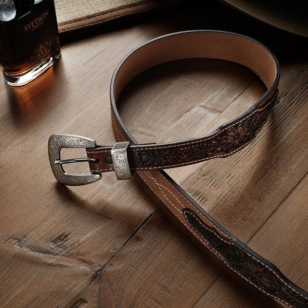 Stetson Tooled Tapered Belt