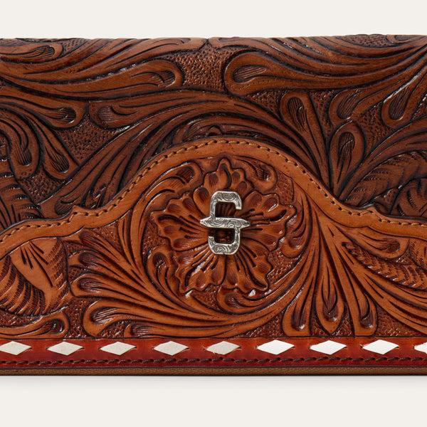 Stetson Tooled Zip Wallet