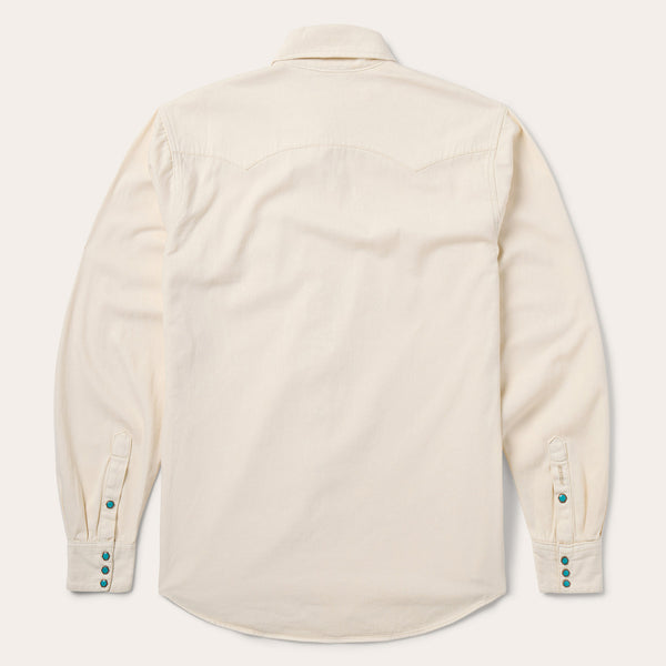 Stetson Turquoise Snap Western Denim Shirt