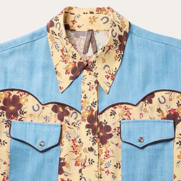 Stetson Vintage Floral Print Western Shirt