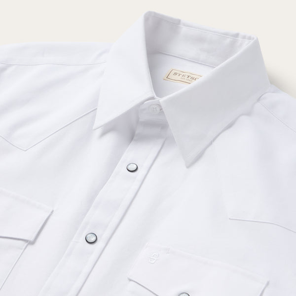 Stetson White Oxford Short Sleeve Western Shirt