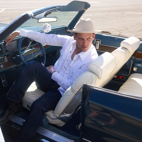 Stetson White Oxford Western Shirt