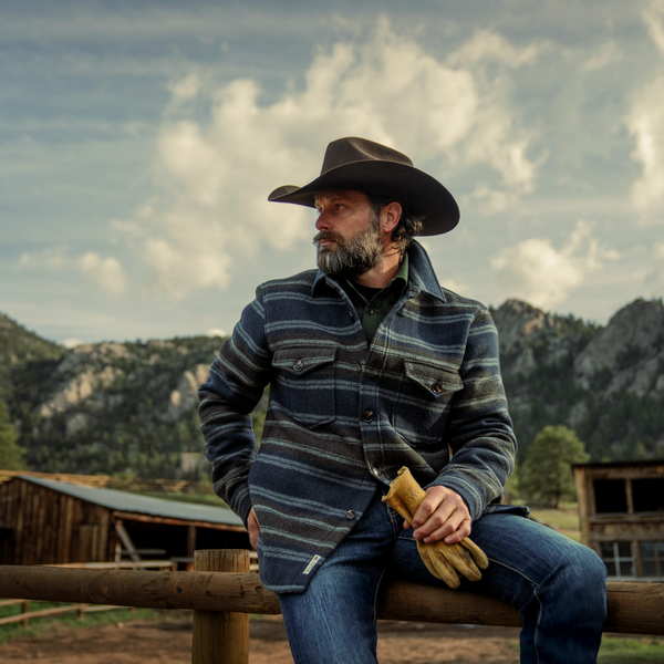 Stetson Wool Blend Stripe Shirt Jacket