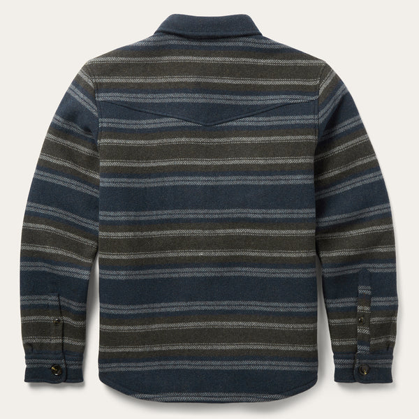 Stetson Wool Blend Stripe Shirt Jacket