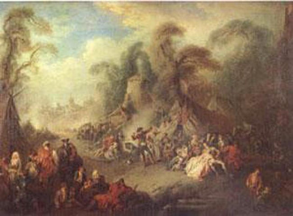 steve art gallery A Country Festival with Soldiers Rejoicing Pater Jean-Baptiste 50x40cm