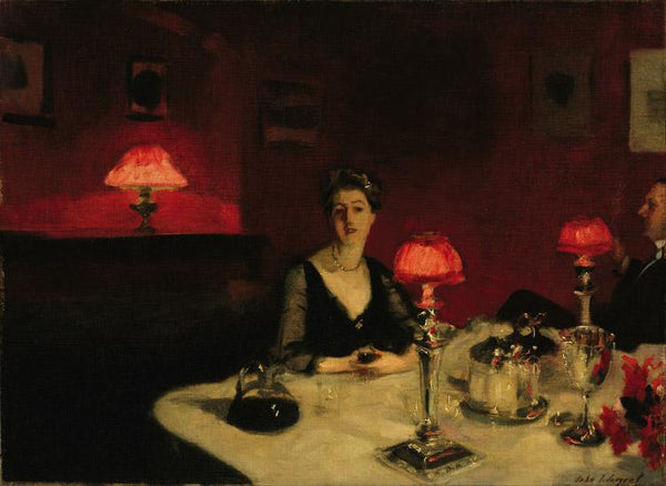 steve art gallery A Dinner Table at Night John Singer Sargent 51.6x66.8cm