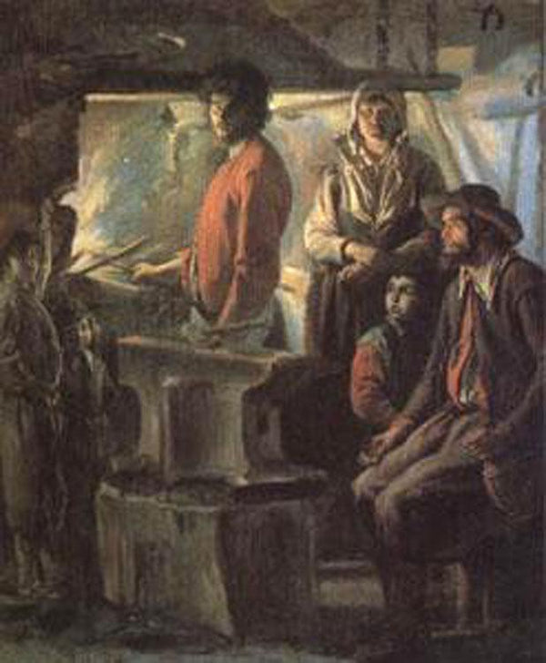 steve art gallery A Farrier in His Forge Louis Le Nain 60x50cm