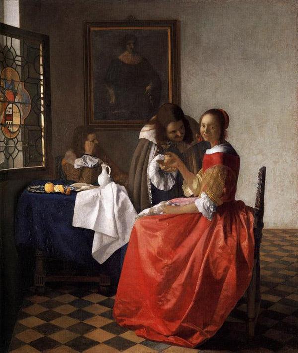 steve art gallery A Lady and Two Gentlemen t Johannes Vermeer 78x68cm