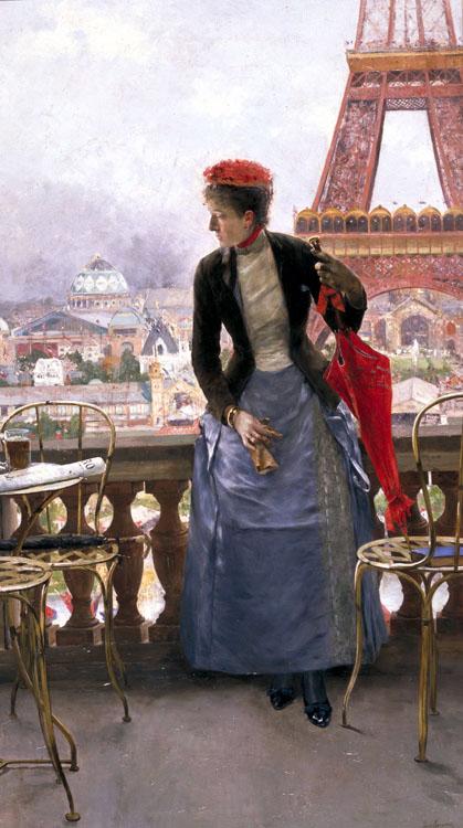 steve art gallery A Lady at the Paris Exposition Luis jimenez aranda 80x40cm