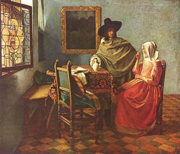 steve art gallery A Lady Drinking and a Gentleman wr Johannes Vermeer 66.3x76.5cm