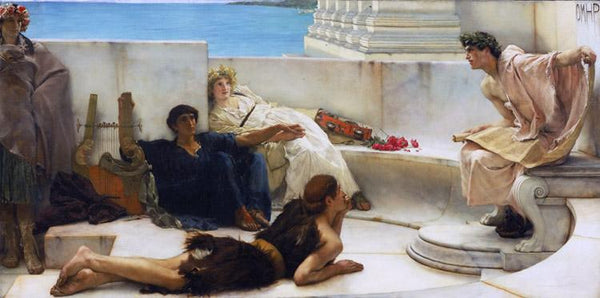 steve art gallery A Reading from Homer Alma-Tadema Sir Lawrence 80x40cm