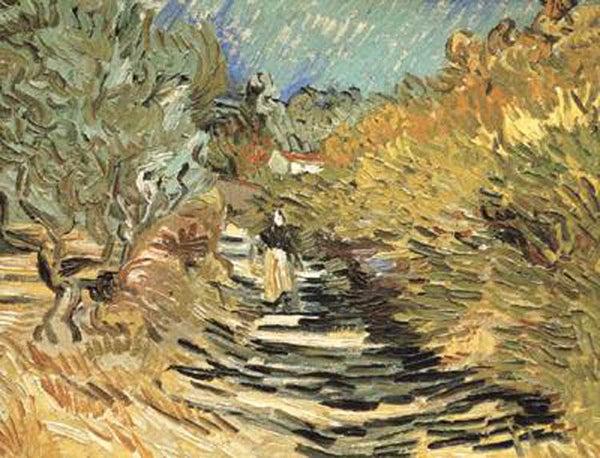 steve art gallery A Road at Sain-Remy with Female Figure Vincent Van Gogh