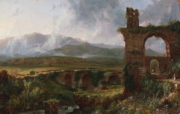 steve art gallery A View near Tivoli (Morning) Thomas Cole 37.6x58.9cm