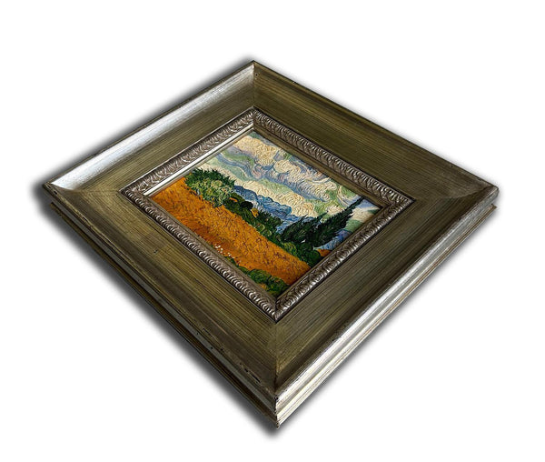 Steve Art Gallery A Wheatfield With Cypresses Vincent Van Gogh 39x44 Cm Eller 16x18 Ins