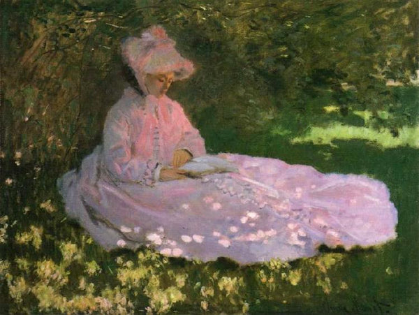 steve art gallery A Woman in a Garden Spring time Claude Monet 50x40cm
