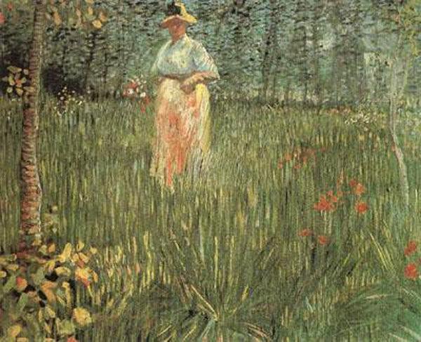 steve art gallery A Woman Walking in a Garden Vincent Van Gogh 48x60cm