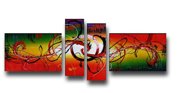 steve art gallery Abstract includes 4 parts 100x48 ins