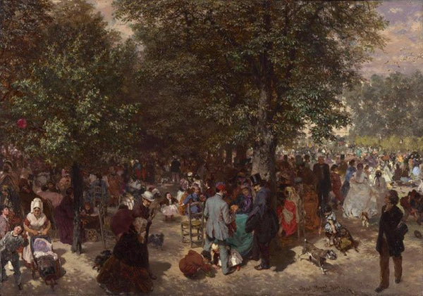 steve art gallery Afternoon in the Tuileries Garden Adolph von Menzel 60x40cm