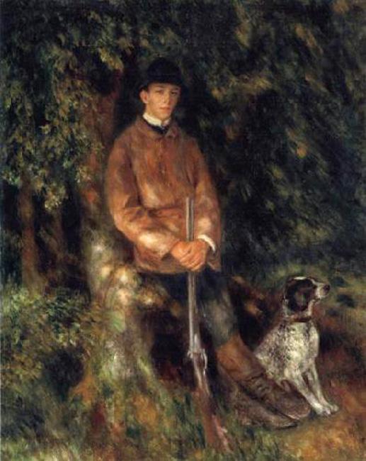 steve art gallery Alfred Berard and his Dog Pierre Renoir 65x51cm