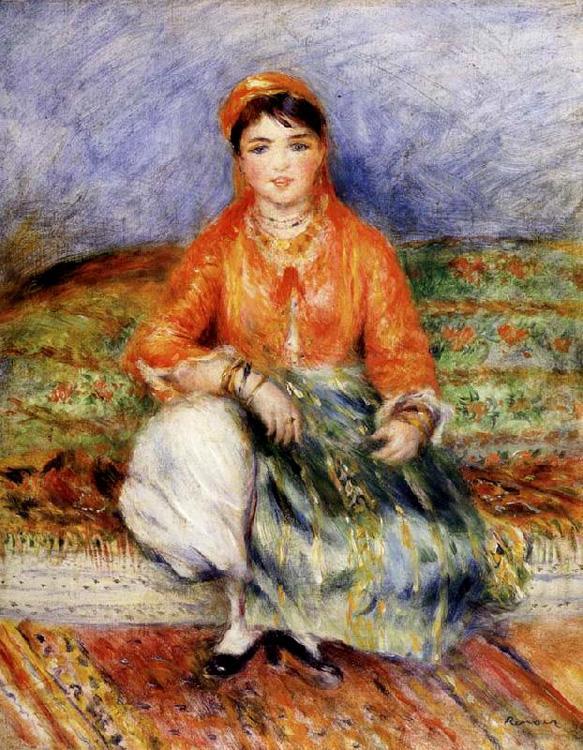 steve art gallery Algerian Girl Pierre Renoir 50.8x40.6cm
