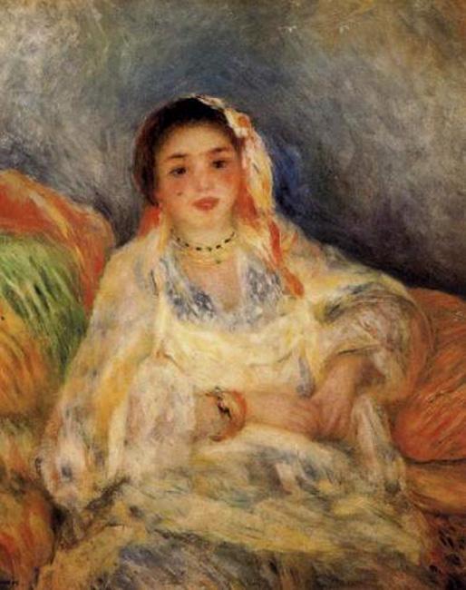 steve art gallery Algerian Woman Seated Pierre Renoir 55x46cm