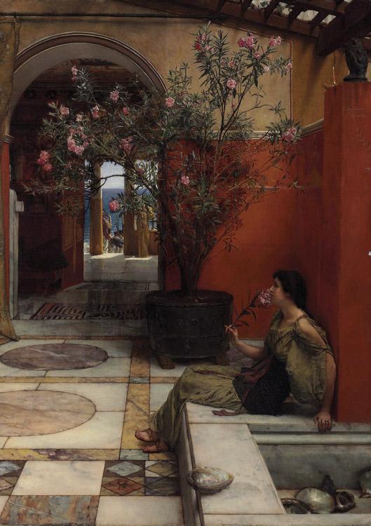 steve art gallery An Oleander Alma-Tadema Sir Lawrence 60x40cm