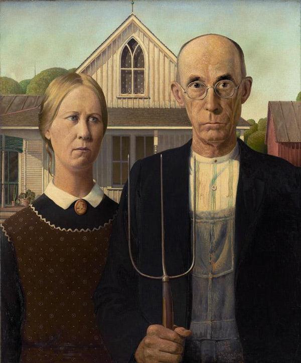 steve art gallery Anerican Gothic Grant Wood 75.9x63.2cm