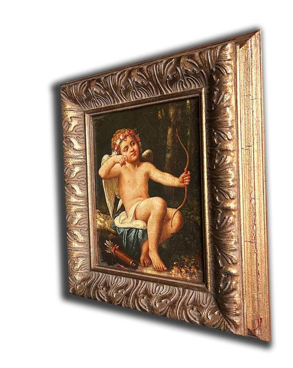 Steve Art Gallery Angel-Cupic Oil Painting On Wooden Pannel